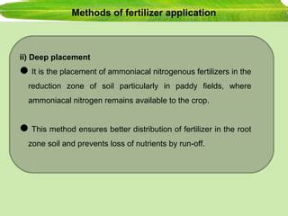 Methods Of Fertilizer Application Ppt