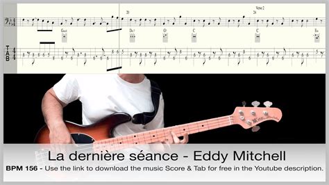 La Derni Re S Ance Eddy Mitchell Bass Guitar Cover With Tabs And