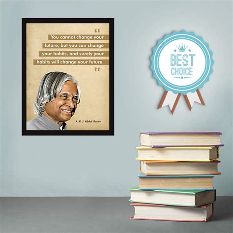 Chaka Chaundh Wood A P J Abdul Kalam Motivational Quotes Poster