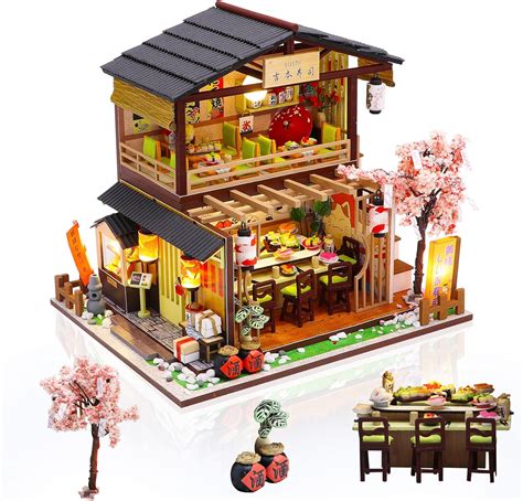 Cuteefun Diy Japanisches Miniatur Lebensmittel Puppenhaus Kit Zum Bau