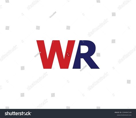 Wr Logo Design Vector Template Royalty Free Stock Vector