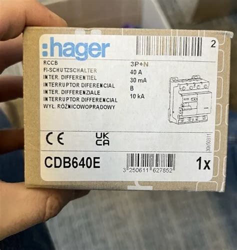 Hager Circuit Breaker Cdb E A P N Ma Type B Rccb