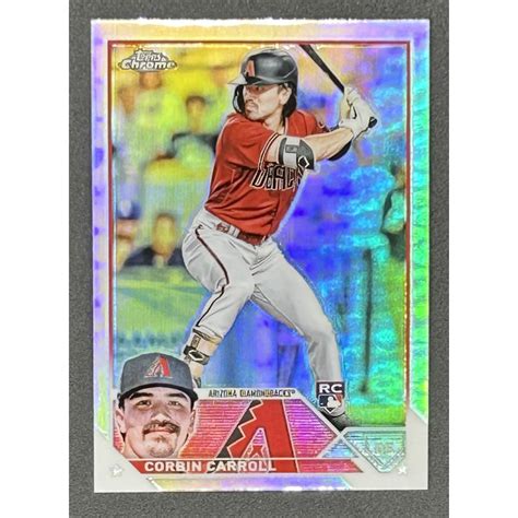 Corbin Carroll 2023 Topps Chrome Refractors 95 Rc Pristine Auction