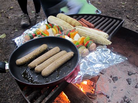 Campfire Dinner Veggie Sausages Roasted Vegetables Corn  Flickr