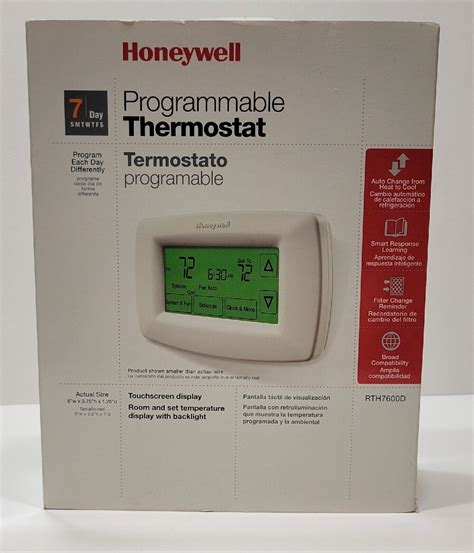 Honeywell Rth7600 Touchscreen 7 Day Programmable Thermostat Rth7600d1030e1 85267256858 Ebay