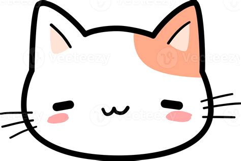 elemento de desenho animado de cabeça de gato gatinho fofo 9665313 PNG