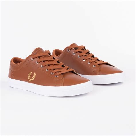 Fred Perry Baseline Leather Trainer Oxygen Clothing