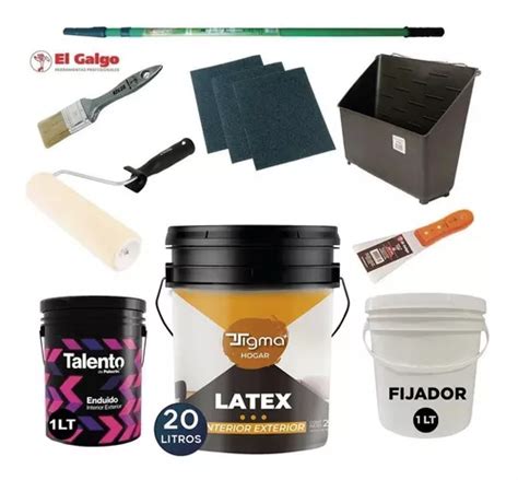 Combo Completo Latex Fasetec Enduido Pintura Fijador Bandeja