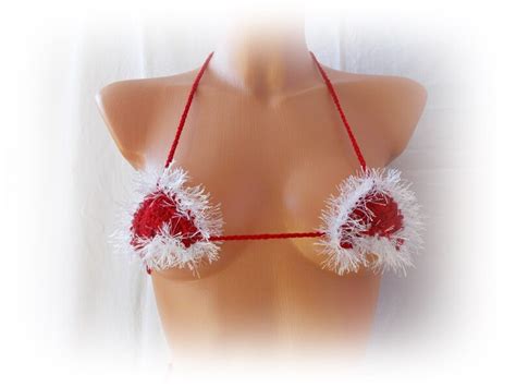 Christmas Thong Bikini Set Crochet Women Sexy Crochet Erotic Etsy