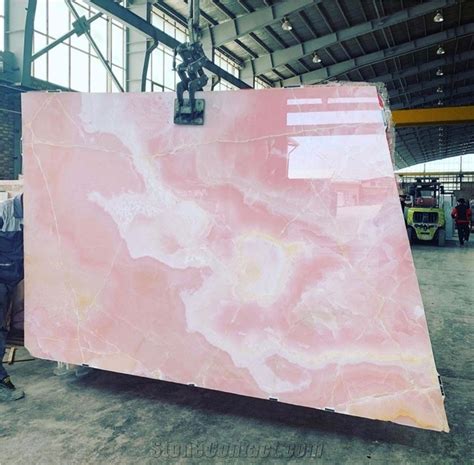 Pink Onyx Slab From Iran StoneContact