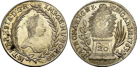 Habsburg 20 Kreuzer Kremnitz 1763 KB Maria Theresia 1740 1780 EF