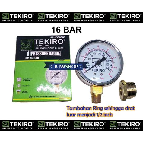 Jual K Manometer Bar Tekiro Drat Kuningan Pressure Gauge Bar