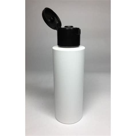 Ml White Cylinder Bottle With Black Flip Top Cap