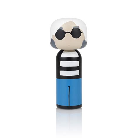 Figurine Lucie Kaas ANDY WARHOL Kokeshi Doll Designed By The English