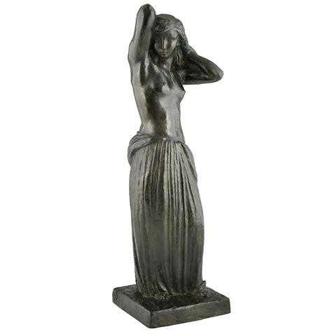 Sculpture En Bronze Art D Co Femme Nue Au Drap Deconamic