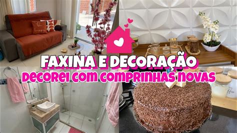 FAXINA E DECORAÇÃO NA CASA USEI COMPRINHAS NOVAS NA DECORAÇÃO FIZ BOLO