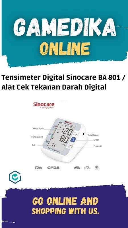 Tensimeter Digital Sinocare Ba Alat Cek Tekanan Darah Digital