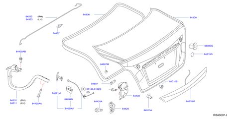 Diagram TRUNK LID & FITTING for your Nissan Altima