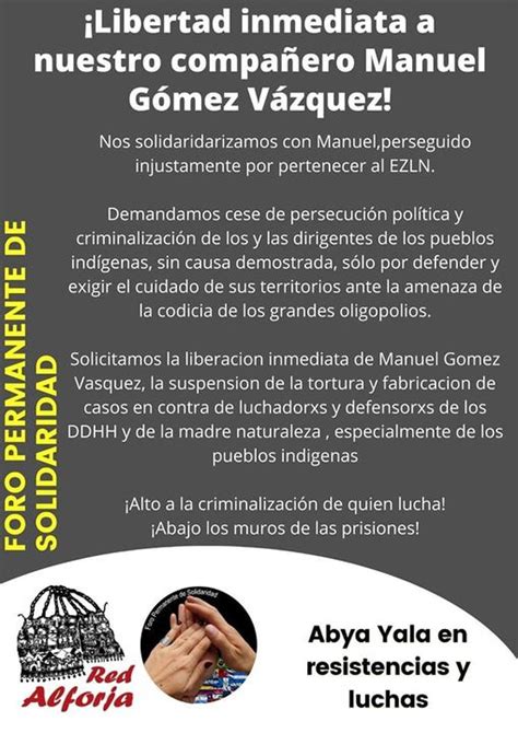 Alto a la criminalización de quien lucha Red de Resistencia y