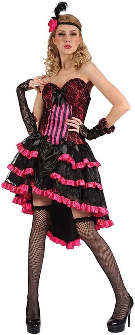 Hi Fashionz Sexy Western Saloon Girl Costume Burlesque Dancer Moulin