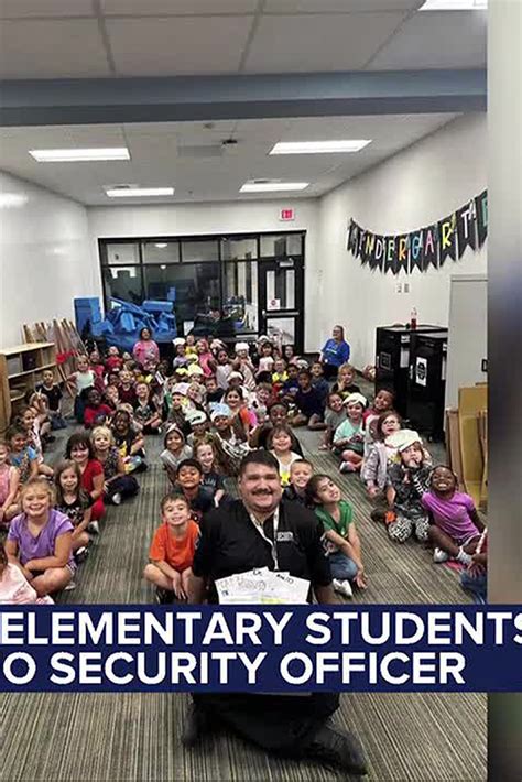 River Bend Elementary Students Surprise School Security Officer