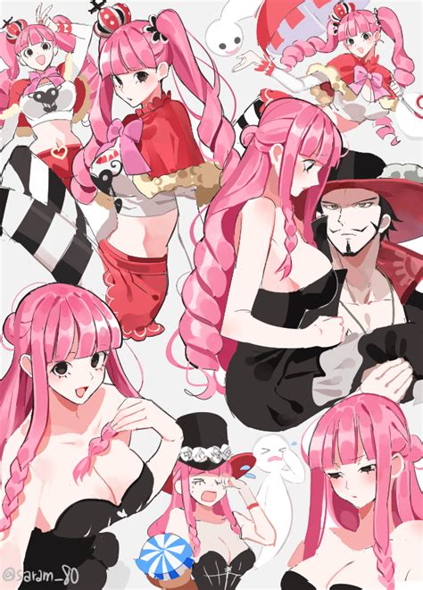 Perona Dracule Mihawk And Kumacy One Piece Drawn By Joman Danbooru