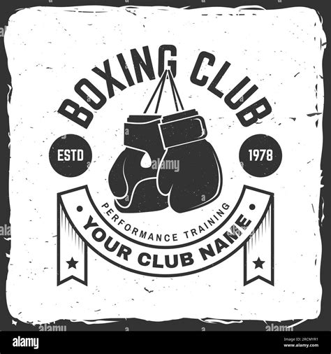 Boxing Club Badge Logo Design Vector Illustration For Boxing Sport