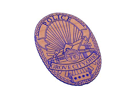 Grove City Ohio Police Badge Svg Etsy