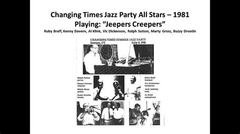 Jeepers Creepers Changing Times Jazz Party 1981 Ruby Braff Kenny