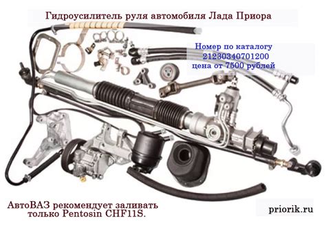 Гидроусилитель (ГУР) автомобиля Приора, из чего состоит, как работает