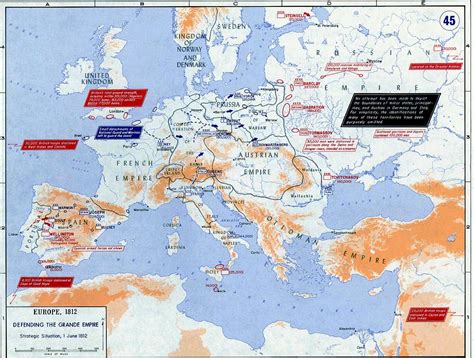 Map of Europe in 1812