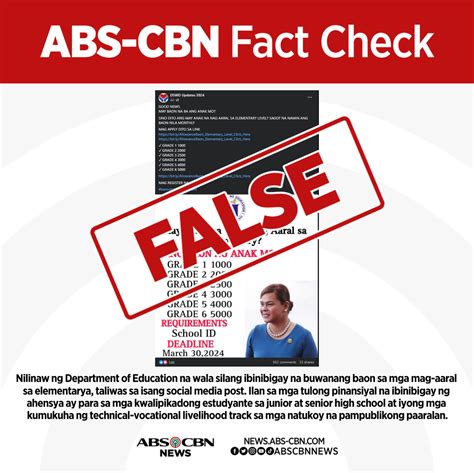 Fact Check Hindi Nagbibigay Ng Monthly Allowance Ang Deped Sa Mga Nasa