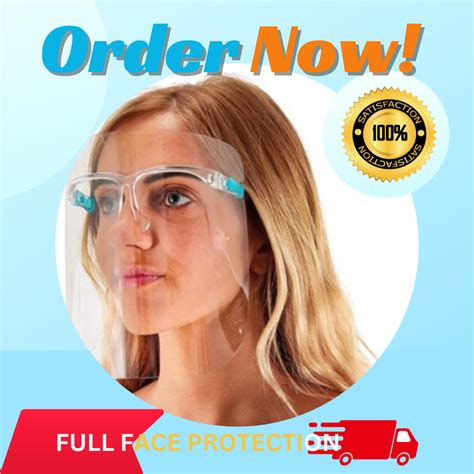 Liedy World Safety Face Shields W Spectacles Frames Ultra Clear