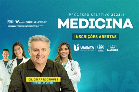 Medicina UNINTA Inscrições abertas para o Processo Seletivo 2022 1