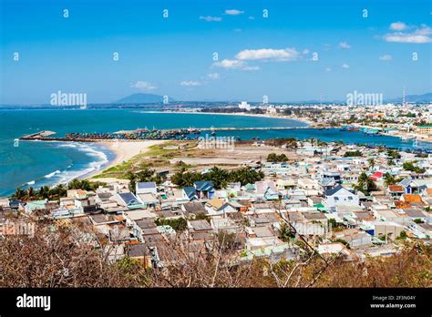 phan thiet  mui ne city aerial panoramic view  vietnam stock photo