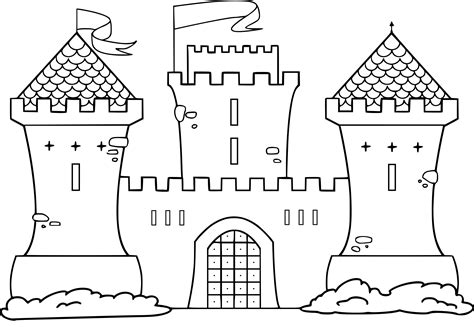 Medieval Castle Coloring Page