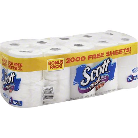 Scott Bath Tissue 20 Roll Bonus Pack Toilet Paper Foodtown