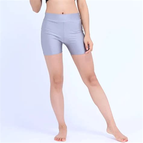 Speerise Plus Size Adult Spandex Workout Shorts Rave Booty Shorts Mid