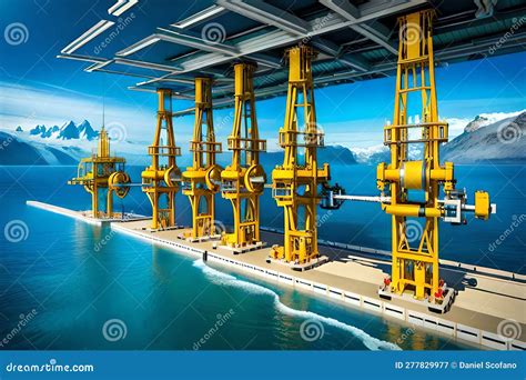 Underwater Scene Of An Oil And Gas Subsea Production System Complete