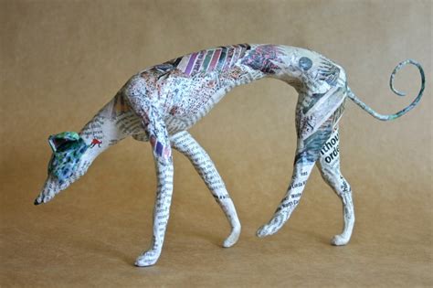 Hound, Unique Whimsical Paper Mache Dog Sculpture Custom Pieces ...