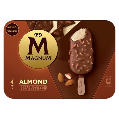 Magnum Ice Cream Sticks Almond 4 X 100 Ml BB Foodservice