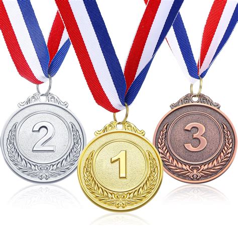 Amazon.com : HMDZMR Metal Winner Award Medals 3 Pack Gold Sliver Copper ...