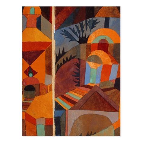 Colorful Cubism Paul Klee Abstract Postcard Zazzle