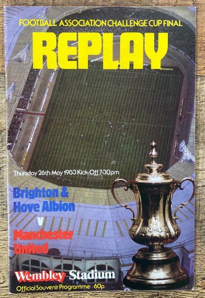 Original Fa Cup Final Replay Programme Manchester United V