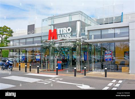 Metro Bank Branch Premises And Sign Logo In Town Centre Retail Park