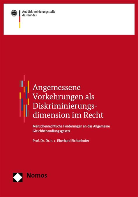 Antidiskriminierungsstelle Forschungsprojekte Angemessene Vorkehrungen