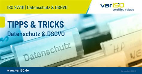 Tipps Tricks Zu Datenschutz DSGVO VarISO