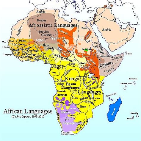 TITUS Didactica Language Map Africa Map