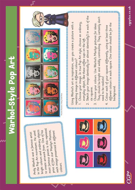 Warhol Style Pop Art Years 3 4 Cgp Plus