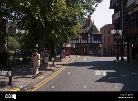 St Werburgh Street Chester Stock Photo Alamy